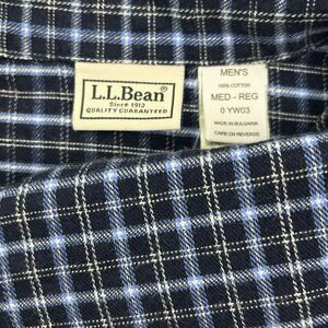 L.L Bean Men's Size Medium Multicolor Plaid Flannel Pajama‎ Top Shirt